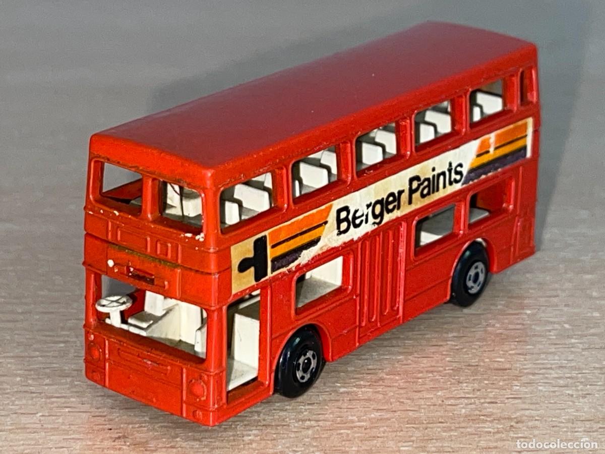 Coches a escala Matchbox: 699- Antiguo autobus Lesney Matchbox Superfast The Londoner Berger Paints N&ordm; 17 1972 Made in England