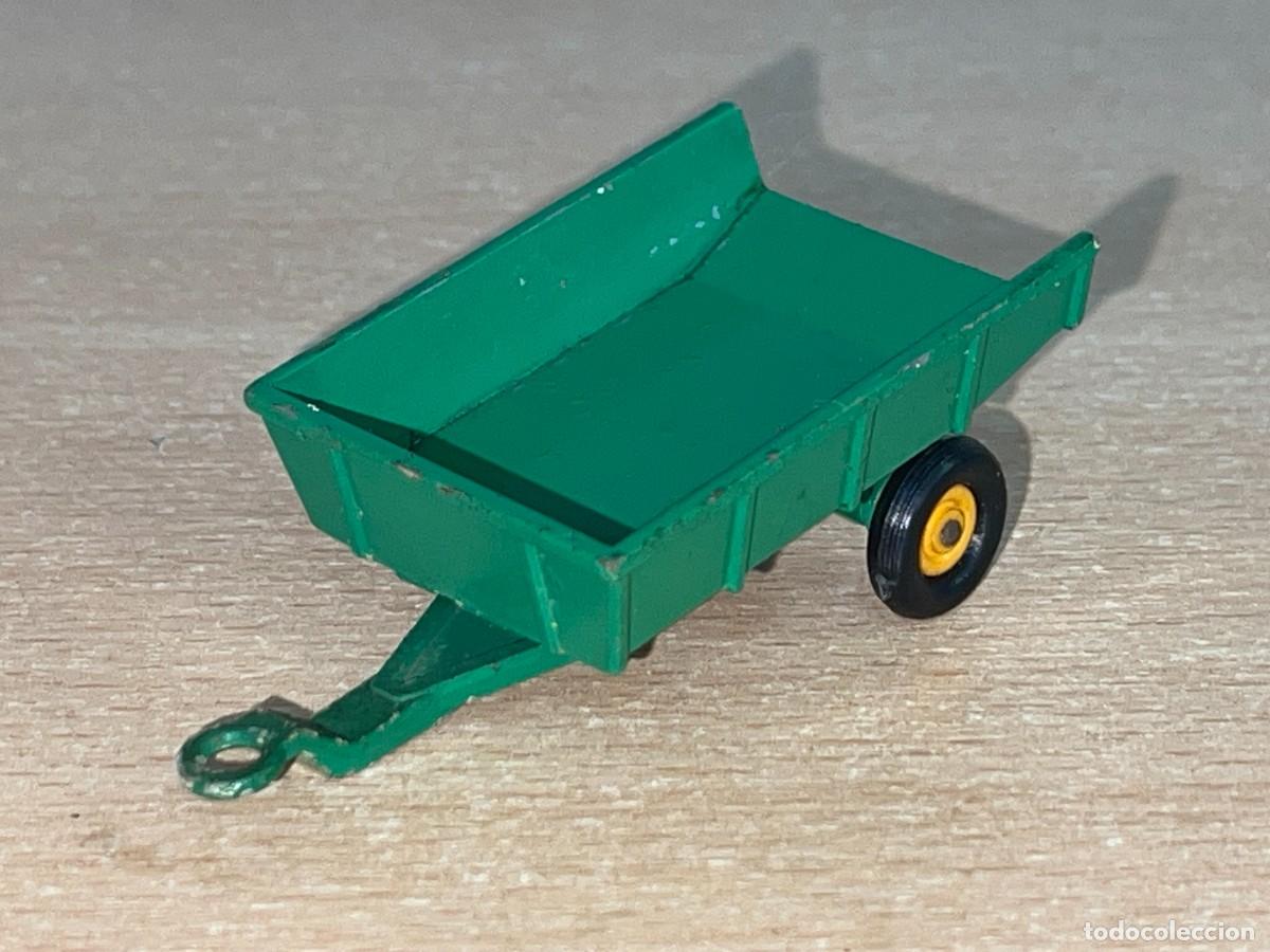 Coches a escala Matchbox: 702- Antiguo remolque Lesney Matchbox Series Trailer verde N&ordm; 51 a&ntilde;os 60 Made in England die-cast