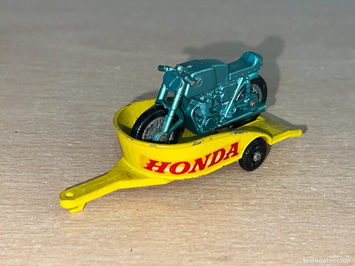 Coches a escala Matchbox: 712- Antiguo remolque Lesney Matchbox Series Honda M/ Cycle & Trailer N&ordm; 38 a&ntilde;os 60 Made in England