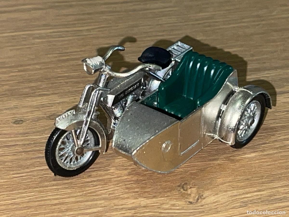 Coches a escala Matchbox: 716- Antigua moto con sidecar Models of Yesteryear Matchbox Lesney 1914 Sunbeam N&ordm; 8 a&ntilde;os 60 England