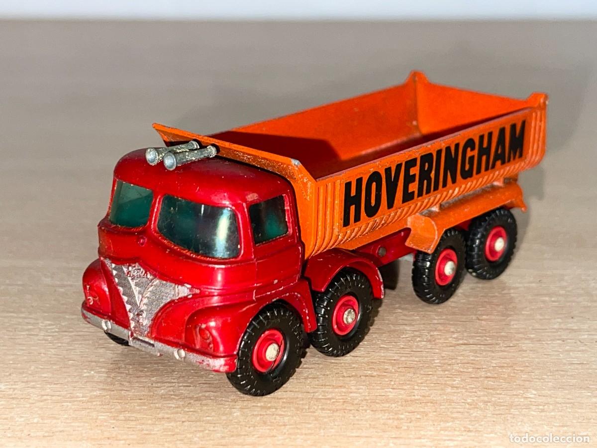 Coches a escala Matchbox: 721- Antiguo cami&oacute;n volquete Lesney Matchbox Series King Size Hoveringham Tipper N&ordm; 1 a&ntilde;os 60