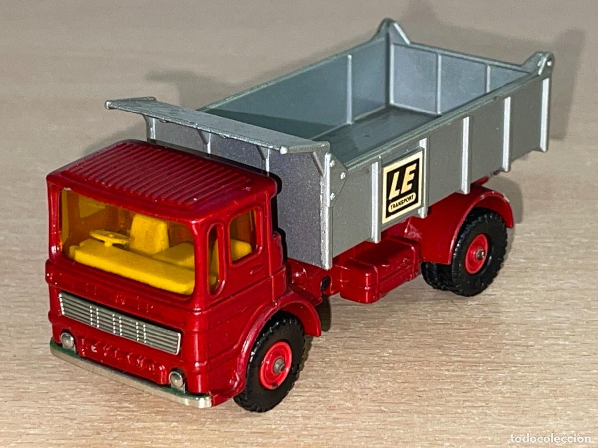 Coches a escala Matchbox: 724 Antiguo cami&oacute;n volquete Lesney Matchbox Series King Size Leyland Tipper N&ordm; K-4 a&ntilde;o 1969 die-cast