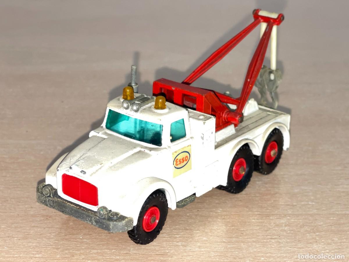 Coches a escala Matchbox: 727 Antiguo cami&oacute;n gr&uacute;a Lesney Matchbox Series King Size Scammell HeavyWreck Truck ESSO N&ordm; K-2 60's