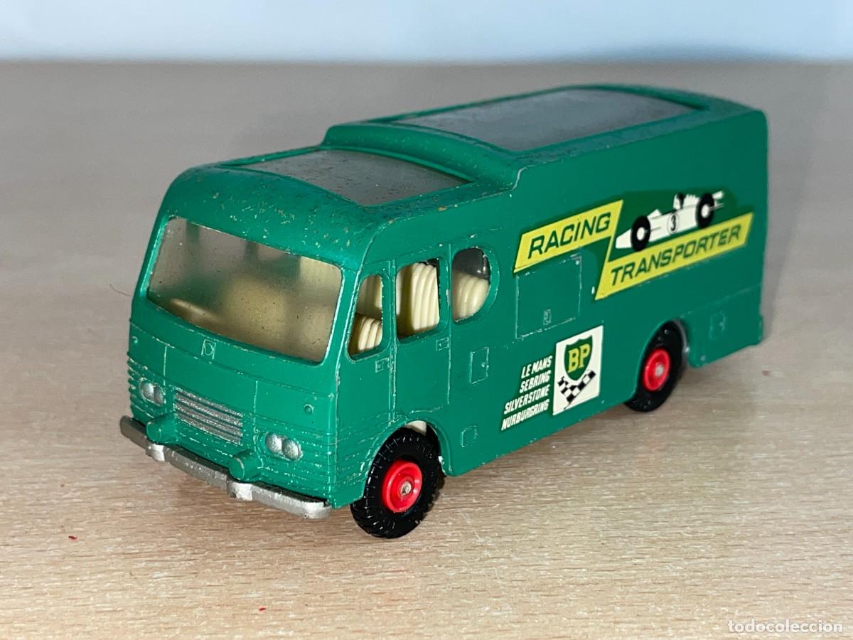 Coches a escala Matchbox: 736- Antiguo cami&oacute;n Lesney Matchbox Major Pack Racing Car Transporter BP N&ordm; M-6 a&ntilde;os 60 Made England