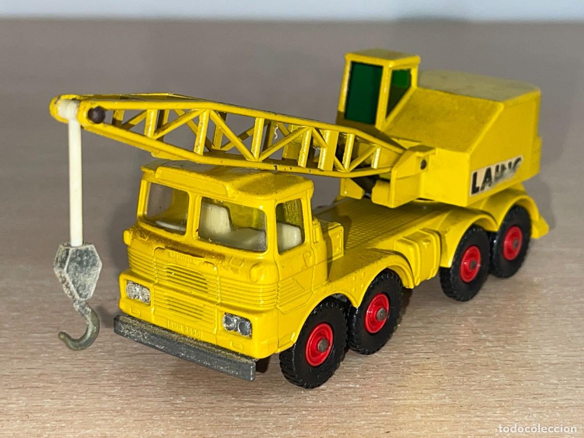 Coches a escala Matchbox: 737- Antiguo cami&oacute;n gr&uacute;a Lesney Matchbox Series King Size Scammell Mobile Crane N&ordm; K-12 a&ntilde;o 1969