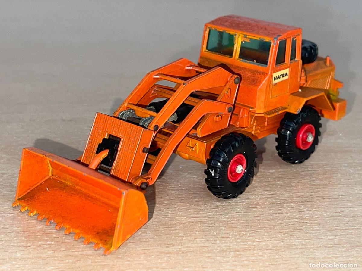 Coches a escala Matchbox: 742- Antiguo tractor excavadora Lesney Matchbox Series King Size Hatra Tractor Shovel N&ordm; K3 a&ntilde;os 60