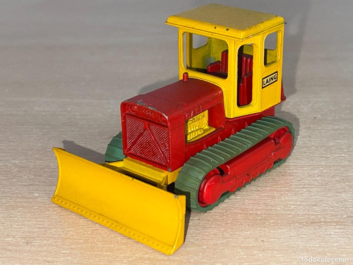 Coches a escala Matchbox: 753- Antiguo tractor excavadora Lesney Matchbox King Size Case Tractor Laing N&ordm; K-17 a&ntilde;os 60 England
