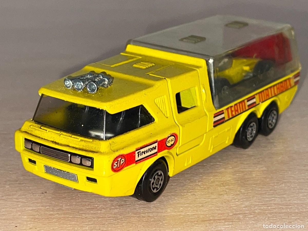 Coches a escala Matchbox: 758- Antiguo cami&oacute;n Lesney Matchbox Super Kings Racing Car Transporter Team Matchbox N&ordm; K-7 a&ntilde;o 1972