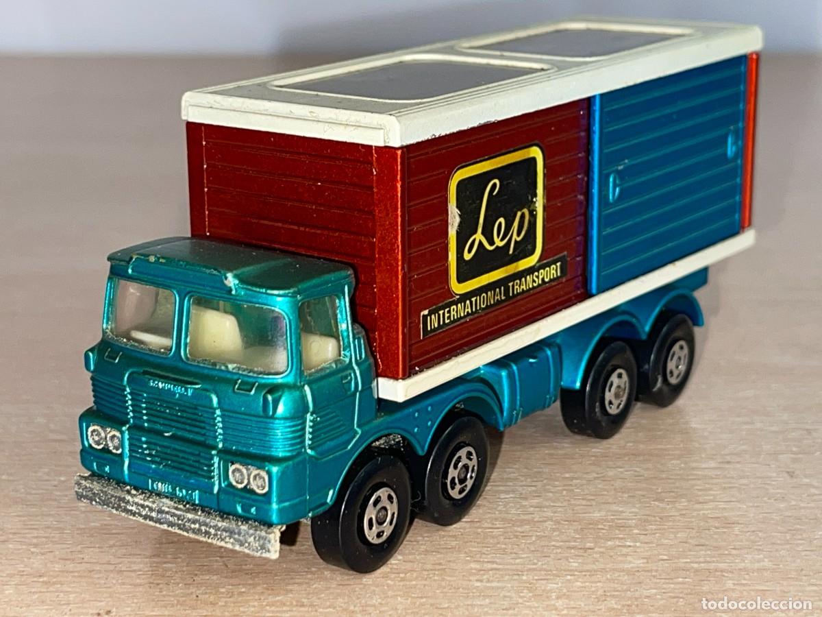 Coches a escala Matchbox: 762- Antiguo cami&oacute;n Lesney Matchbox Super Kings Scammell Freight Liner Lep N&ordm; K-14 a&ntilde;o 1971 England