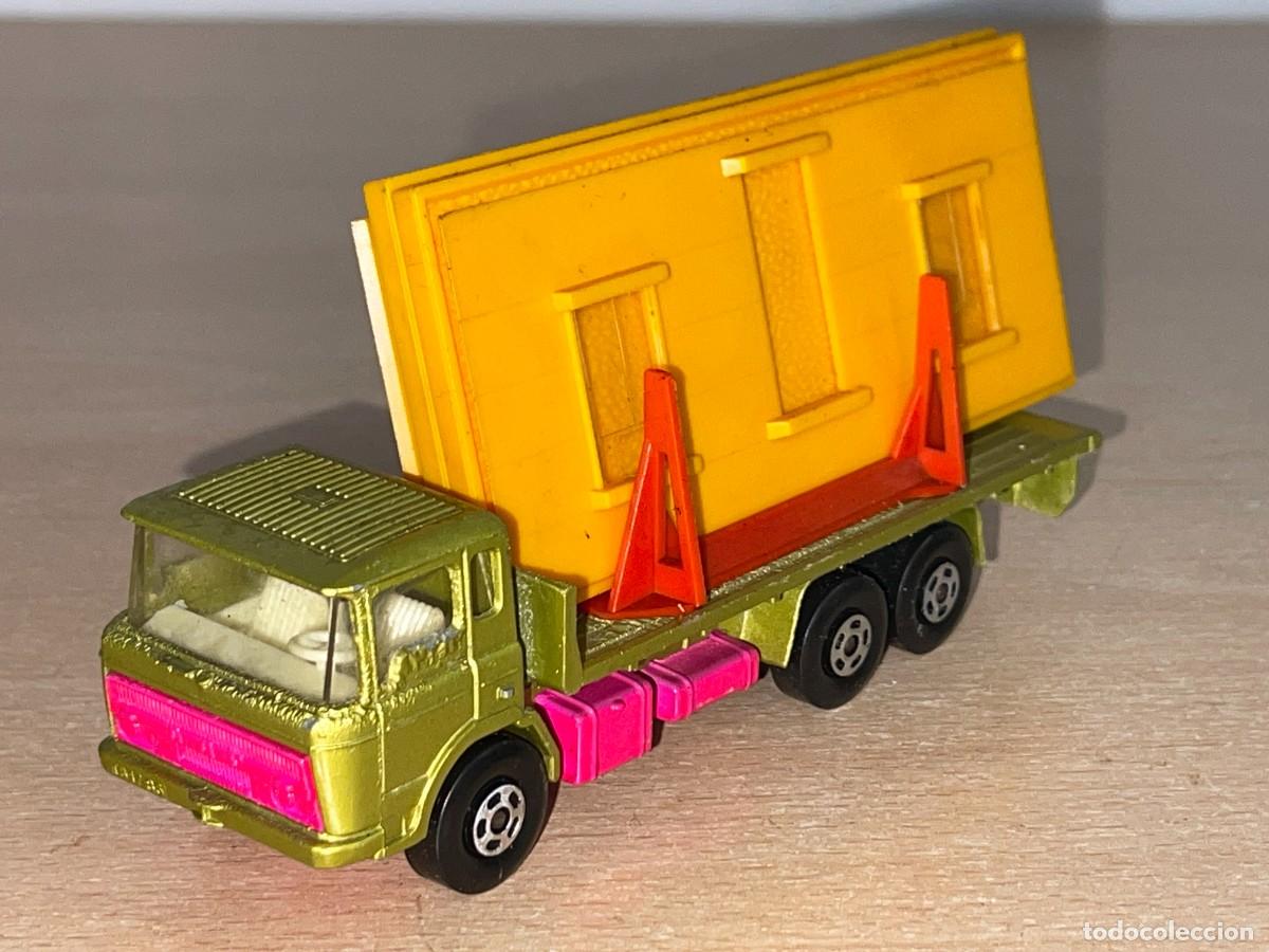 Coches a escala Matchbox: 763- Antiguo cami&oacute;n Lesney Matchbox Super Kings DAF Building Transporter N&ordm; K-13 a&ntilde;o 1971 England