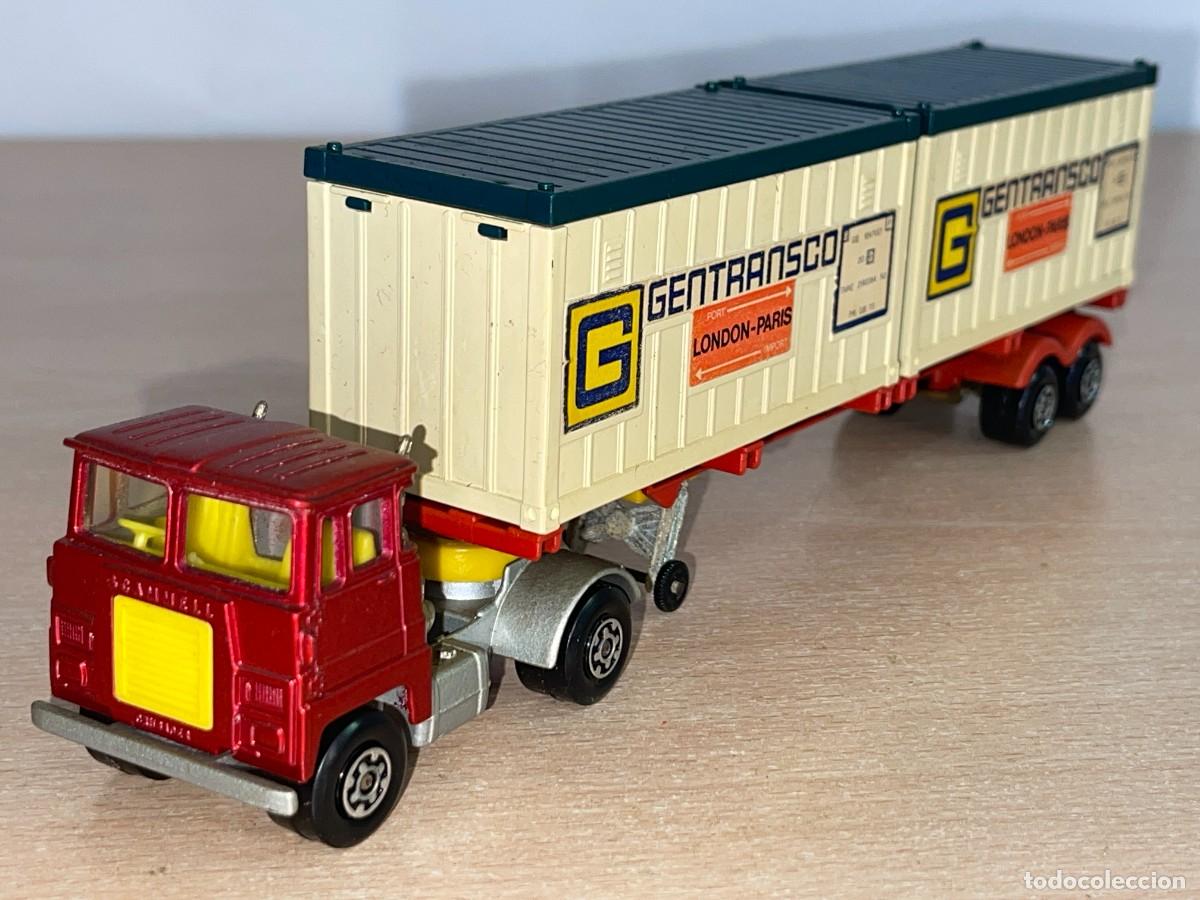 Coches a escala Matchbox: 767- Antiguo cami&oacute;n Lesney Matchbox Super Kings Scammell Tractor K17-23 + Trailer a&ntilde;o 1973 England