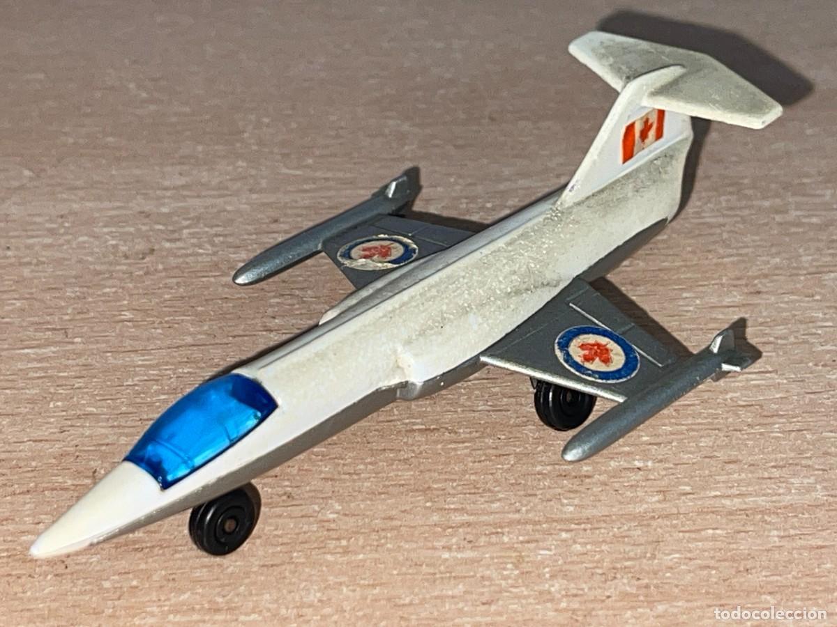 Coches a escala Matchbox: 778- Antiguo avi&oacute;n combate Lesney Matchbox STARFIGHTER F-104 alem&aacute;n N&ordm; SP 5 1973 England die-cast