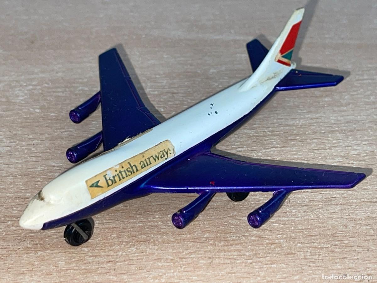 Coches a escala Matchbox: 785- Antiguo avi&oacute;n Lesney Matchbox BOEING 747 British Airways N&ordm; SP 10 1973 Made in England die-cast