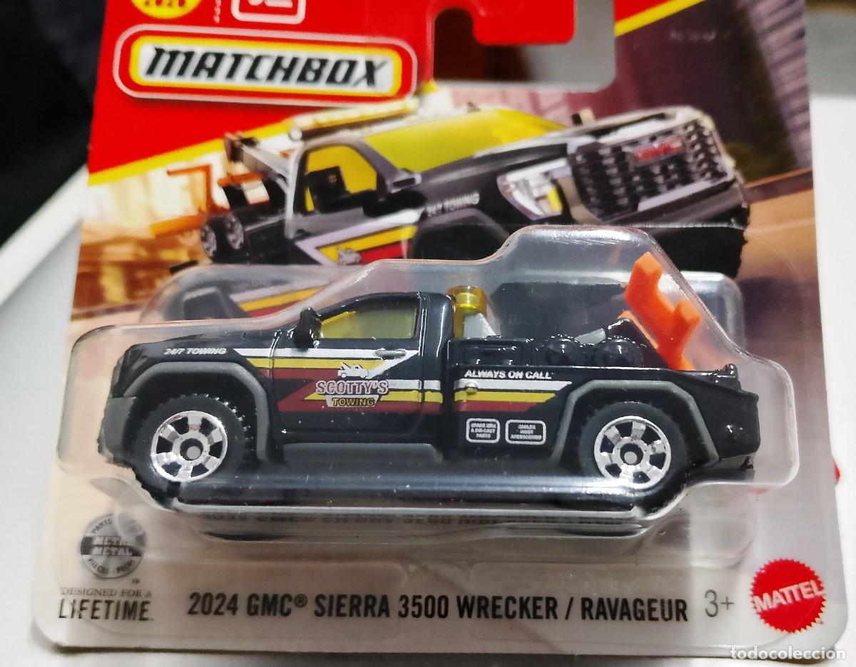 Coches a escala Matchbox: 2024 GMC Sierra 3500 Wrecker Grua de Matchbox 2026