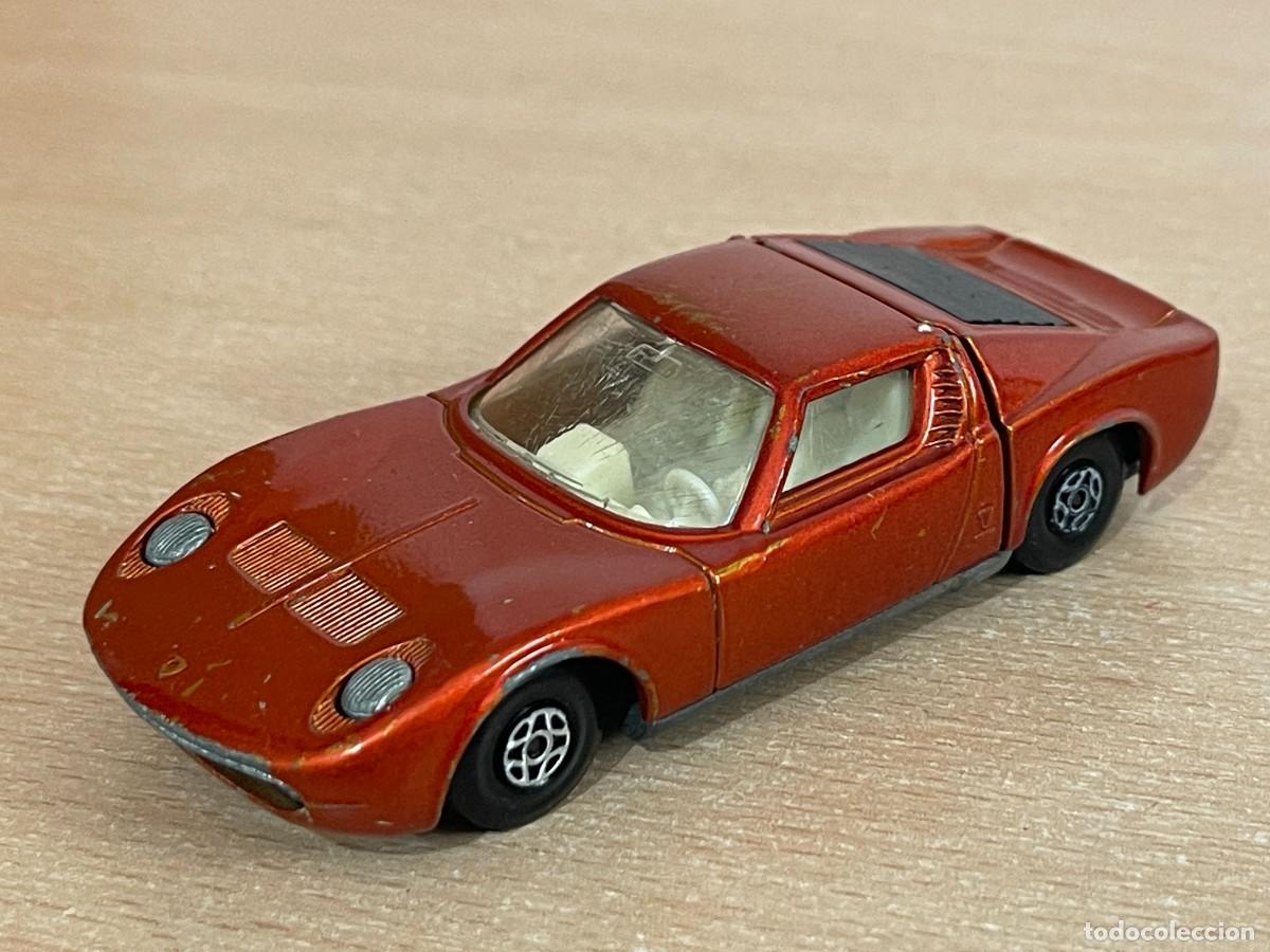 Carros em escala Matchbox: 783- Antiguo coche Matchbox LAMBORGHINI MIURA K-24 bronce 1970 Made in England Speed Kings Lesney