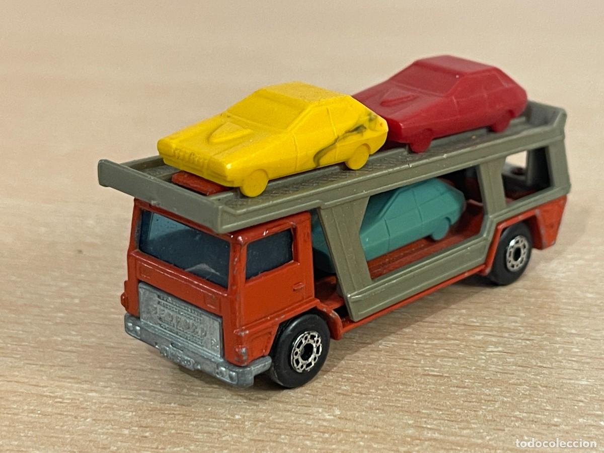 Auto in scala Matchbox: 792- Antiguo cami&oacute;n Matchbox Superfast Car Transporter N&ordm; 11 1976 Made England Lesney chasis gris