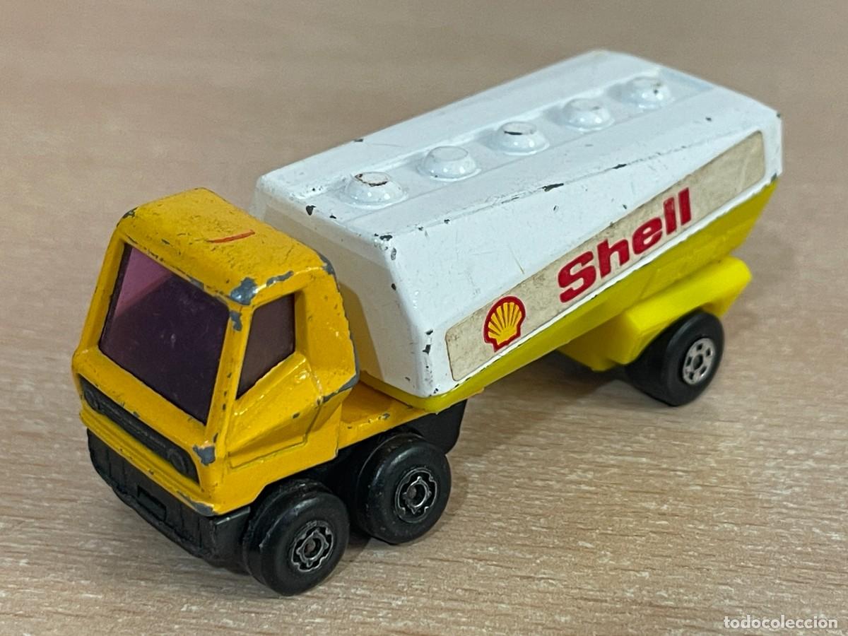 Model cars Matchbox: 796- Antiguo cami&oacute;n cisterna Lesney Matchbox Superfast Freeway Gas Tanker Shell N&ordm; 63 1973 England