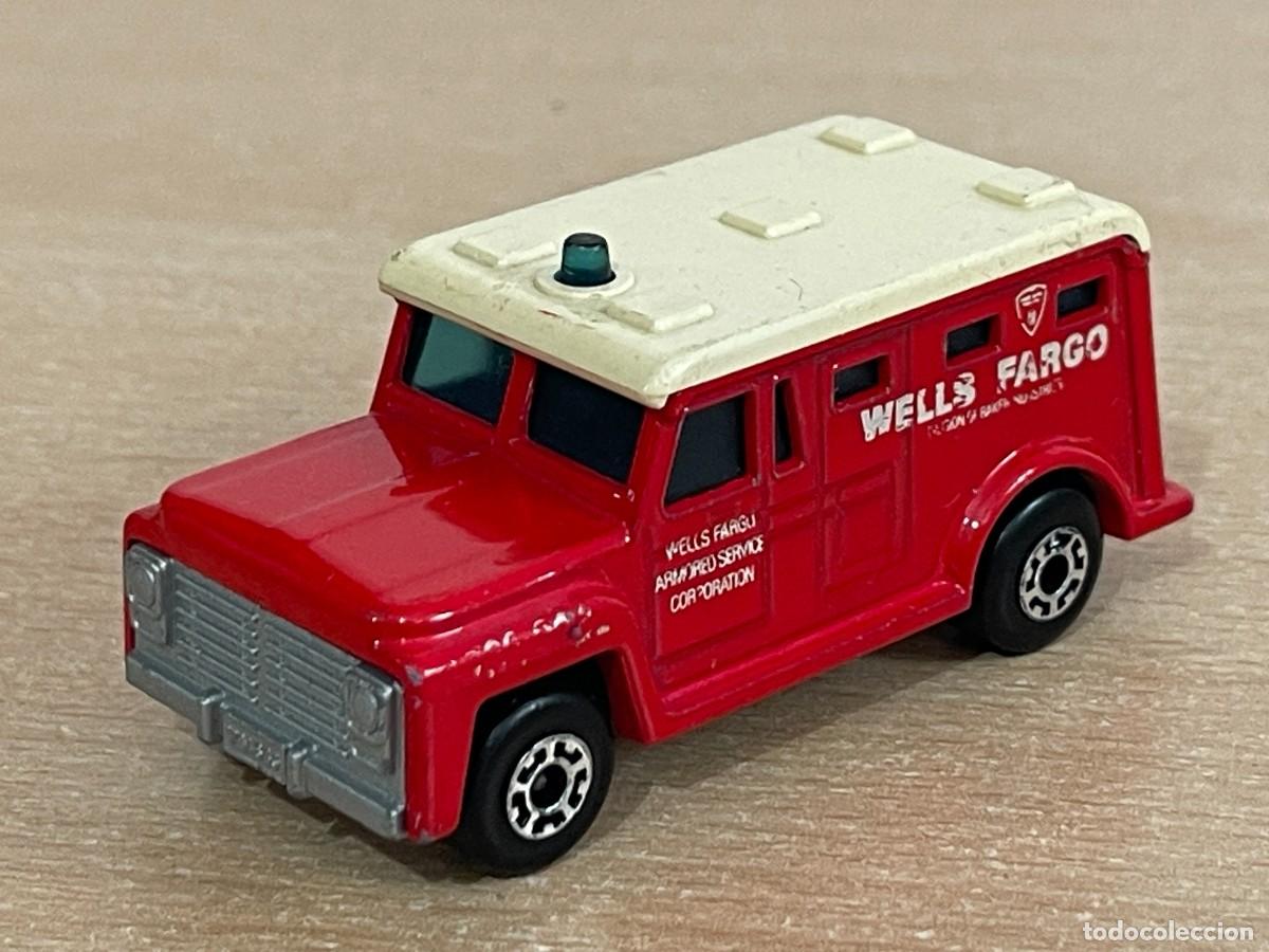 Coches a escala Matchbox: 816- Antiguo cami&oacute;n Lesney Matchbox Superfast ARMORED TRUCK Wells Fargo N&ordm; 69 1978 Made in England