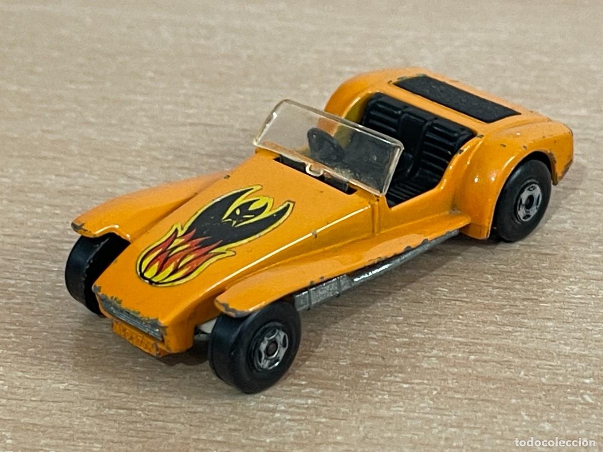 Coches a escala Matchbox: 820- Antiguo coche Matchbox Superfast Lotus Super Seven N&ordm; 60 amarillo 1971 England Lesney die-cast