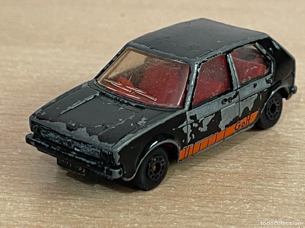 Coches a escala Matchbox: 840- Antiguo coche Matchbox Volkswagen VW Golf GTI negro 1976 1:58 Made Macau die-cast metal