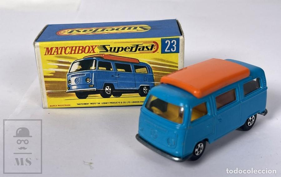 Coches a escala Matchbox: Coche Lesney Series Matchbox N&uacute;mero 23 Wolkswagen Camper - Caja Original
