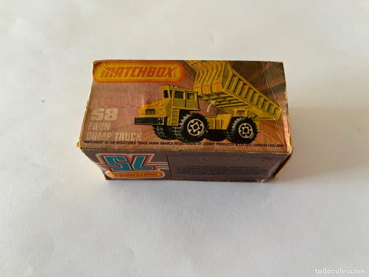 Coches a escala Matchbox: MATHBOX - 58 FAUN DUMP TRUCK SOLO CAJA VAC&Iacute;A