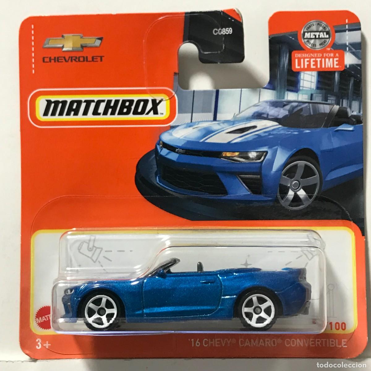 Coches a escala Matchbox: MATCHBOX CHEVROLET CHEVY CAMARO CONVERTIBLE 2016 AZUL (1), TIPO HOT WHEELS MB