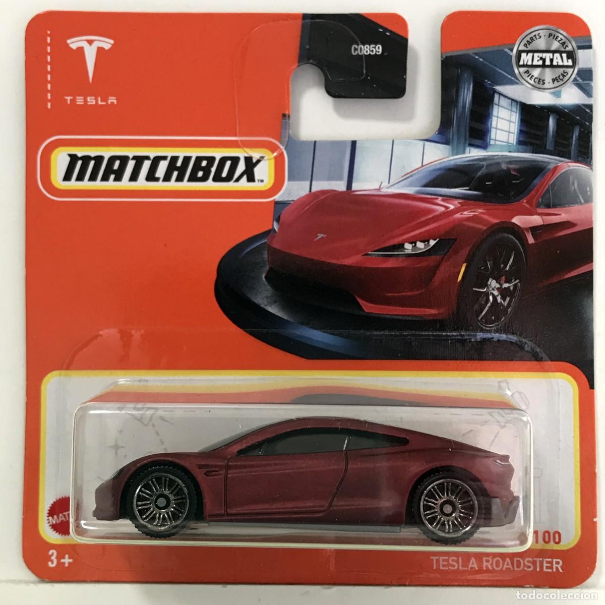 Coches a escala Matchbox: MATCHBOX TESLA ROADSTER ROJO (2), TIPO HOT WHEELS MB