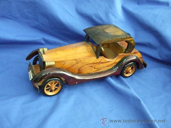 Coches a escala: ANTIGUO COCHE DE MADERA - 35x13 - Foto 2