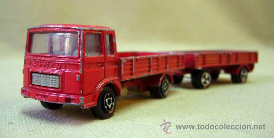Coches a escala: CAMION METALICO, CON TRAILER, SAVIEM, ESCALA 1/100, MAJORETTE, FRANCIA