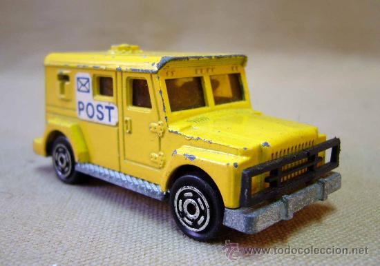Coches a escala: VAN O FURGON METALICO, BANK SECURITY, POST, N&ordm; 204, ESCALA 1:57, FABRICADA POR MAJORETTE, FRANCIA