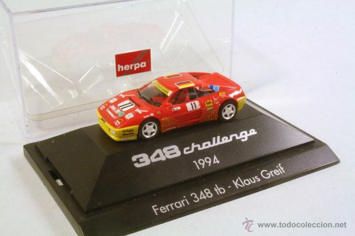 Coches a escala: HERPA Motor Sport. Escala 1/87. Ferrari 348 #11 Klaus Greif. Caja original