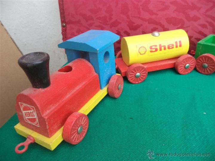 Coches a escala: tren de madera publicidad - Foto 2