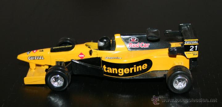 Coches a escala: COCHE AMARILLO METALICO DE JUGUETE A ESCALA DE CARRERAS, FORMULA 1, GUISVAL, 11 CM