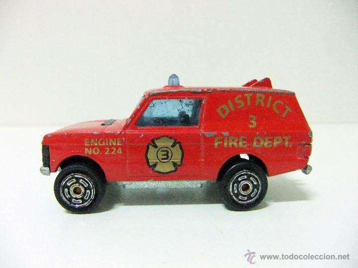 Coches a escala: RANGE ROVER BOMBEROS FIRE DEPT. - MAJORETTE N&ordm; 246 ESCALA 1:60 - COCHE MINIATURA AUTOM&Oacute;VIL JUGUETE