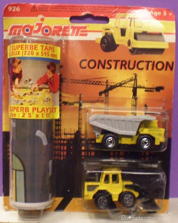 Coches a escala: Majorette - Construction (ref926) - 2 Veh&iacute;culos + 1 Superb Playset - En Blister Sin abrir.