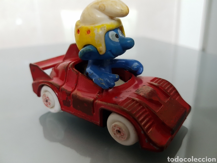 Coches a escala: PITUFO EN COCHE GUISVAL MADE IN SPAIN A&Ntilde;OS 80'