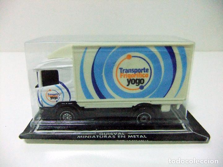 Coches a escala: CAMI&Oacute;N SCANIA 144L 530 TRANSPORTE FRIGOR&Iacute;FICO YOGO DOS EJES - GUISVAL ESCALA 1:87 - MINIATURA