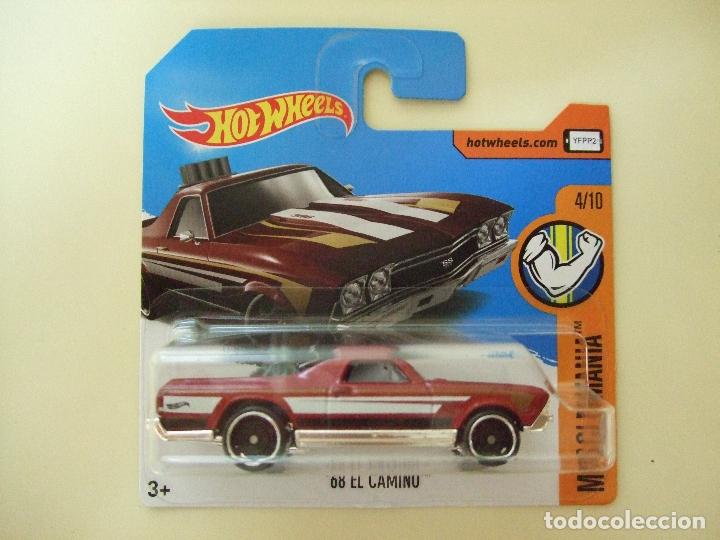 Hot Wheels '68 El Camino Red & White Muscle Mania #4/10 Diecast 1:64 Scale New 