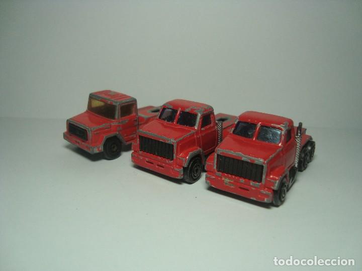 Coches a escala: LOTE DE 3 CAMION GMC SCANIA DE MAJORETTE 1,64