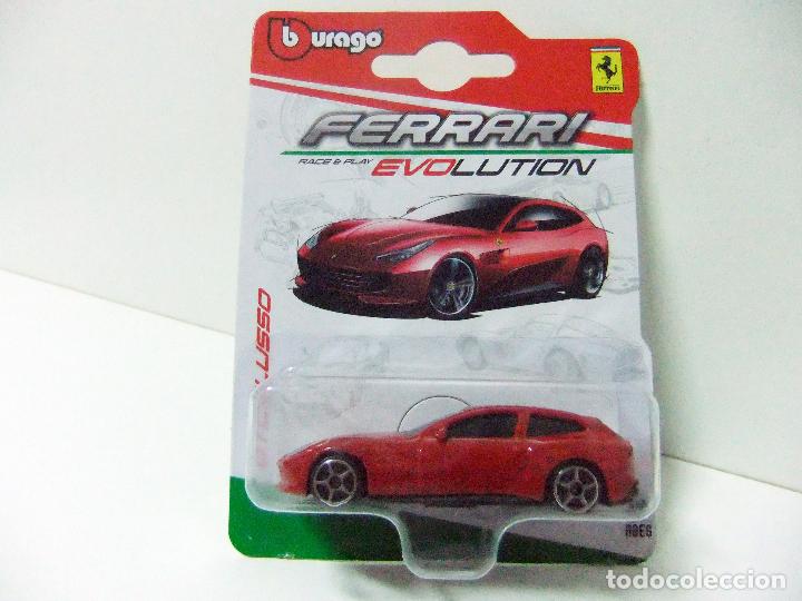 Coches a escala: FERRARI GTC4 LUSSO - BURAGO BBURAGO RACE & PLAY EVOLUTION ESCALA 1:64 - JUGUETE COCHE CAR AUTO