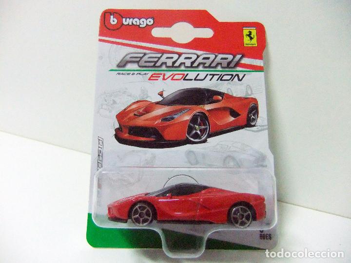 Coches a escala: FERRARI LAFERRARI - BURAGO BBURAGO RACE & PLAY EVOLUTION ESCALA 1:64 - JUGUETE COCHE CAR AUTO