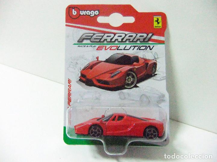 Coches a escala: ENZO FERRARI - BURAGO BBURAGO RACE & PLAY EVOLUTION ESCALA 1:64 - JUGUETE COCHE CAR AUTO DEPORTIVO