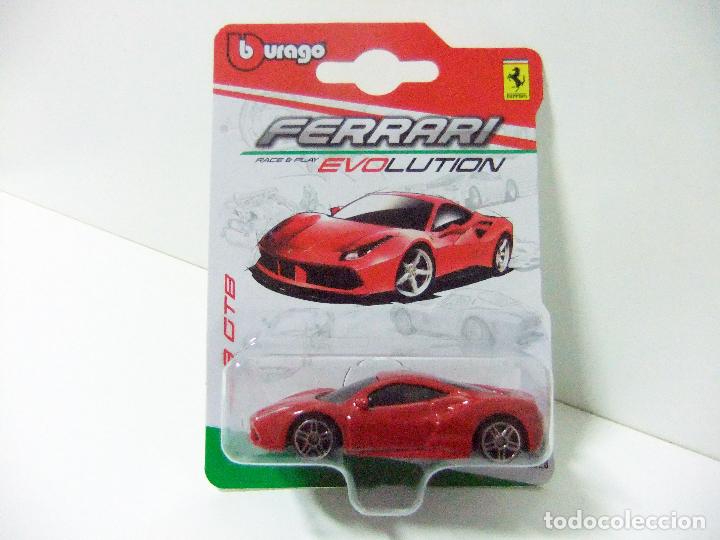 Coches a escala: FERRARI 488 GTB - BURAGO BBURAGO RACE & PLAY EVOLUTION ESCALA 1:64 - JUGUETE COCHE CAR AUTO