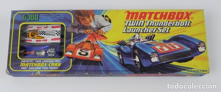 Coches a escala: Caja de coches Matchbox G-100, Twin Tunderbolt Launcher Set, a&ntilde;o 1972, nuevo a estenar.