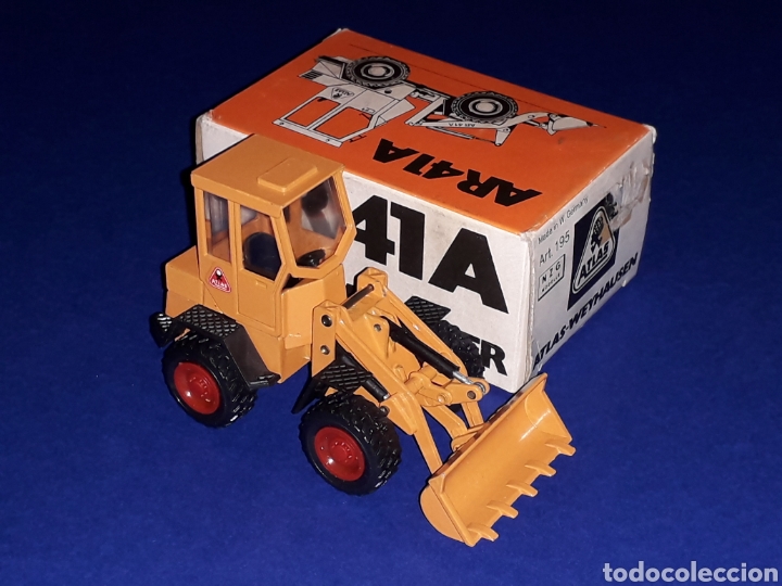 Coches a escala: Obras Construcci&oacute;n: Atlas Weyhausen AR 41A ref. 195, metal esc. 1/50, NZG made in Germany, a&ntilde;os 70