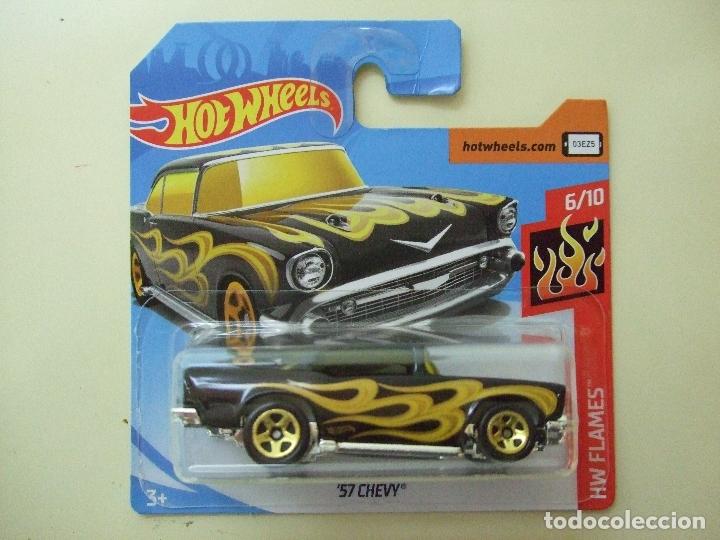 hot wheels 57 chevy flames