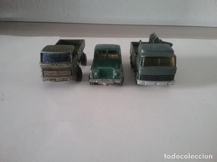 Coches a escala: LOTE 2 VEHÍCULOS MILITARES GUISVAL + MERCEDES MATCHBOX. LAND ROVER Y MAGIRUS MADE IN SPAIN 70S.PTOY - Foto 3 - 172000219