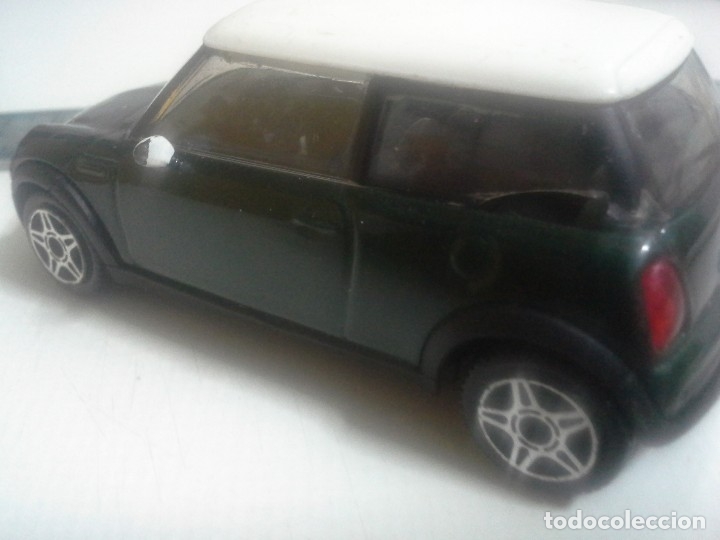 Coches a escala: mini cooper verde ,burago 1/43 coche lote