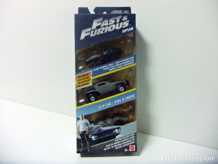 Coches a escala: PACK 3 COCHES FAST & FURIOUS - RIPSAW , CUSTOM DOWNHILL BUGGY , FLIP CAR MATTEL COCHE MISSION MISI&Oacute;N